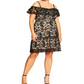 City Chic Women's Dream Of Lace Dress Black Size 20W