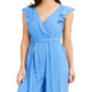 Charter Club Women's Flutter-Sleeve Cropped Jumpsui Baywater Blue 10