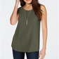 Style & Co Women's Swing-Fit Tank Top  Green Size Small