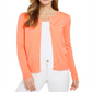Charter Club Women's Long-Sleeve Button-Front Cardigan  Pink Size XL