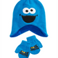 Sesame Street Toddlers Cookie Monster Hat and Mittens Set Various Colors Blue Size 12 MOS