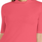 Charter Club Women's Mock-Neck Cotton Top Tuscon Coral Size S