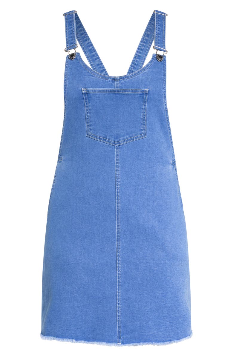 City Chic Women's Trendy Plus Size Denim Pinafor Light Denim Size 18W