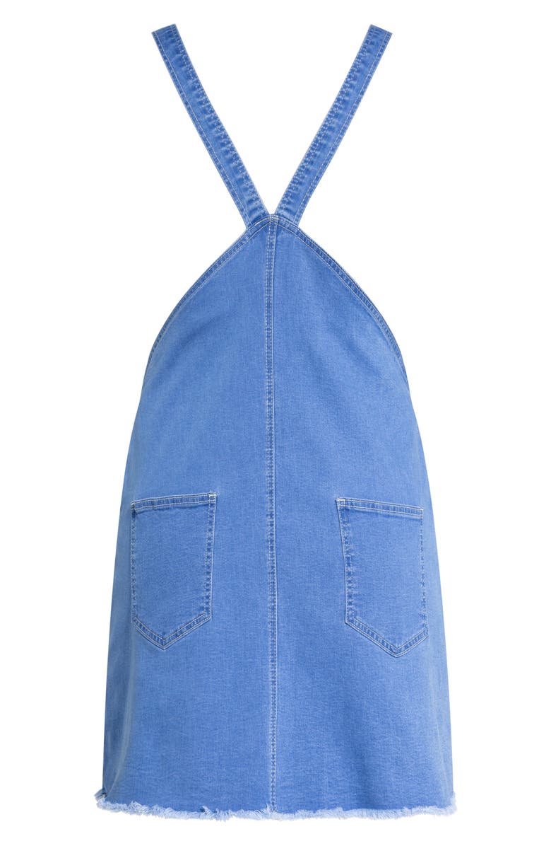 City Chic Women's Trendy Plus Size Denim Pinafor Light Denim Size 18W