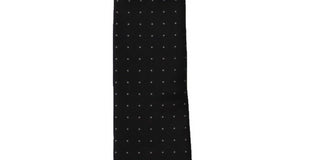 Calvin Klein Men's Silk Polka Dot Neck Tie Black One Size