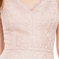 MORGAN & CO Women's Shimmering Spaghetti Strap V Neck Above the Knee Evening Body Con Dress Pink Size 11