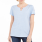 Karen Scott Women's Keyhole T-Shirt  Blue Size Small