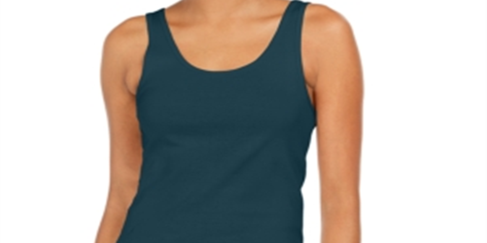 Style & Co Women's  Tank Top  Dark Kale Green Size XS