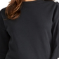 Rachel Rachel Roy Women's Marina Heathered Snap Sleeve Sweatshirt Black Size XL