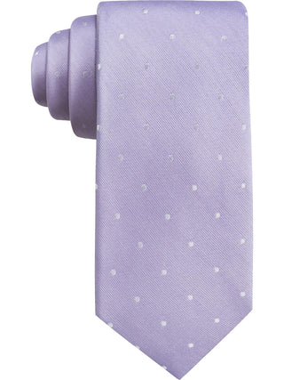Ryan Seacrest Distinction Men's Burgos Silk Dot Neck Tie Purple Size Regular