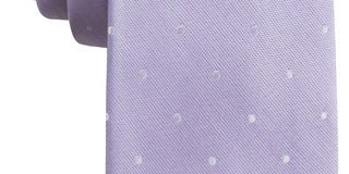 Ryan Seacrest Distinction Men's Burgos Silk Dot Neck Tie Purple Size Regular