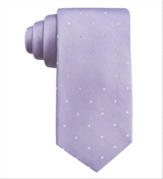 Ryan Seacrest Distinction Men's Burgos Silk Dot Neck Tie Purple Size Regular