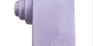 Ryan Seacrest Distinction Men's Burgos Silk Dot Neck Tie Purple Size Regular