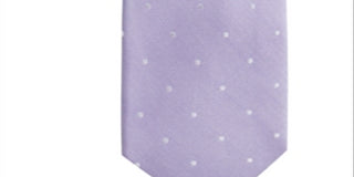 Ryan Seacrest Distinction Men's Burgos Silk Dot Neck Tie Purple Size Regular
