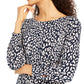 Jessica Howard Women's Petites MIDI Dress Printed Knee Black/Ivory Size 4 P