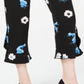Alfani Women's Floral-Print Ruffle-Hem Ankle Pants  - Clear Sky Blooms Black Size 10