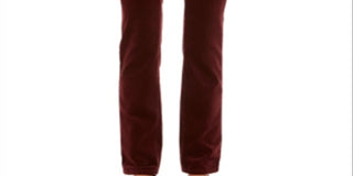Charter Club Women's Velveteen Tummy-Control Ankle Straight Jeans  Deep Cherrywood  Size 16