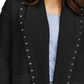 Style & Co Women's Hooded Studded Cardigan Black Size Petite M