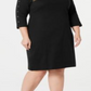 Karen Scott Women's Cotton Boat Neck Studded Dress Black Size 0X