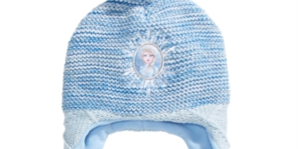 Frozen Big Girl's 2 Pc Elsa Heidi Hat & Gloves Set Blue One Size