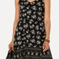 Style & Co Women's Floral Print Crisscross Dress Black Size -Petite XL