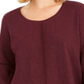 Style & Co Women's Crochet-Trim Bell-Sleeve Top  Purple Size Medium