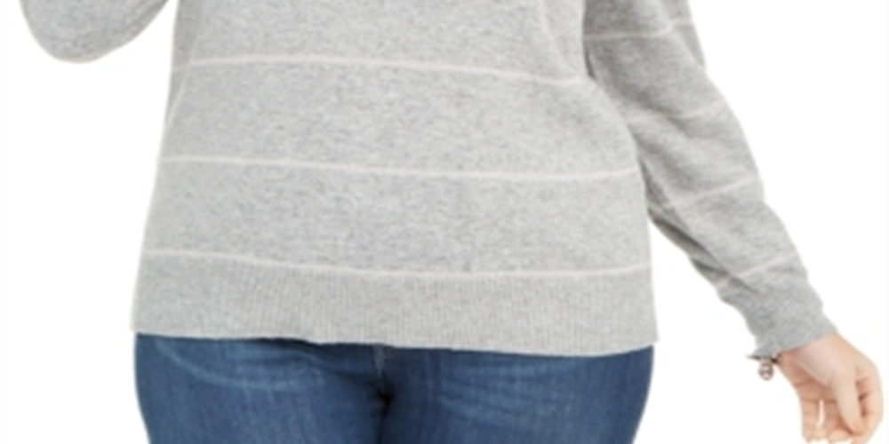 michael-kors-womens-plus-cotton-blend-crew-neck-sweater-gray-size-0x