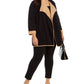 Alfani Plus Drape-Front Cardigan Syrup Black Size 2XL