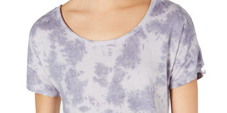 Ideology Women’s Tie Dyed Strappy Back High Low Hem T-Shirt Purple Size S