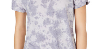 Ideology Women’s Tie Dyed Strappy Back High Low Hem T-Shirt Purple Size S