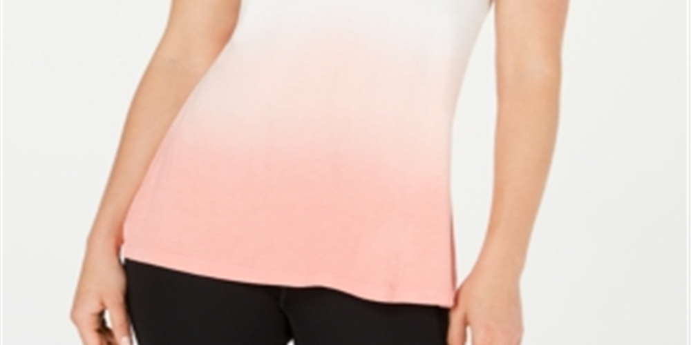 Ideology Women's Dip Dye Fitness Tank Top Pink Size L