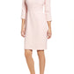Anne Klein Women's Bracelet Sleeve Sheath Dress Pink Size 0