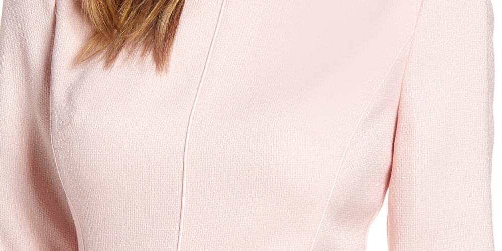 Anne Klein Women's Bracelet Sleeve Sheath Dress Pink Size 0