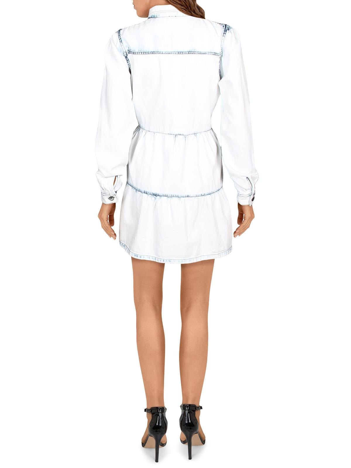 Free People Women's Nicole Denim Collar Shirtdress Blue Size Small