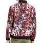 INC  Men's Patterned Zip up Jacket Red Size 2Xl