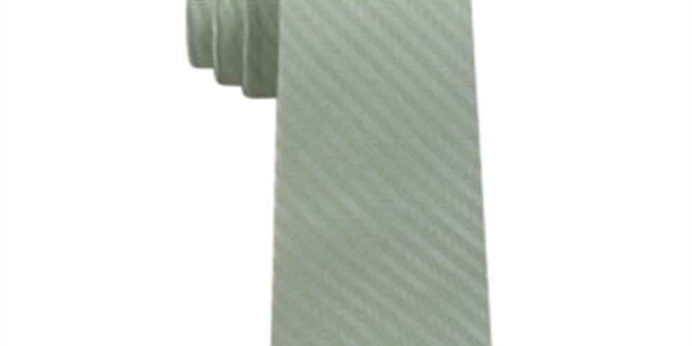 DKNY Men's Street Silk Striped Neck Tie Green Size Regular