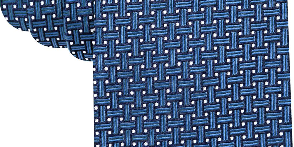 Tasso Elba Men's Positano Silk Printed Neck Tie Blue One Size