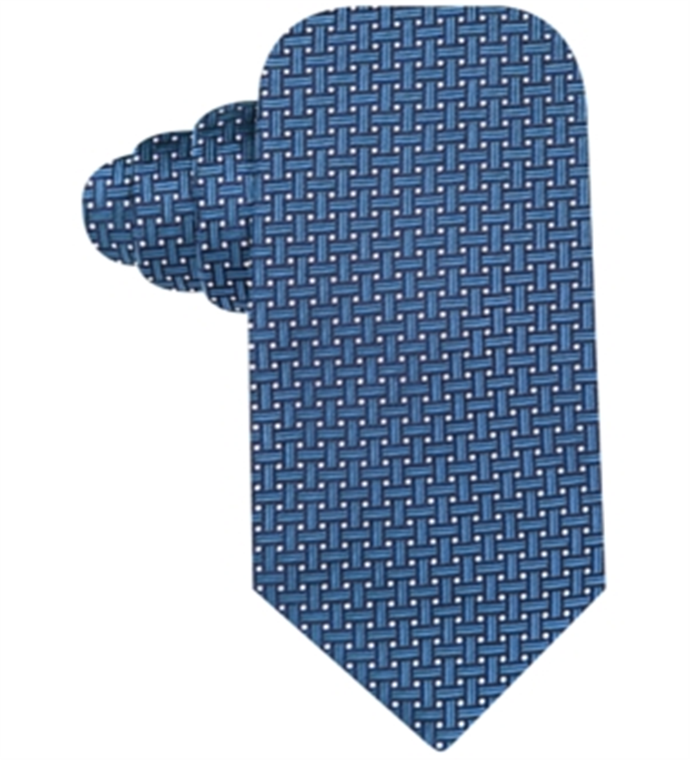 Tasso Elba Men's Positano Silk Printed Neck Tie Blue One Size