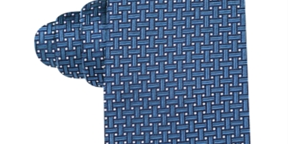 Tasso Elba Men's Positano Silk Printed Neck Tie Blue One Size