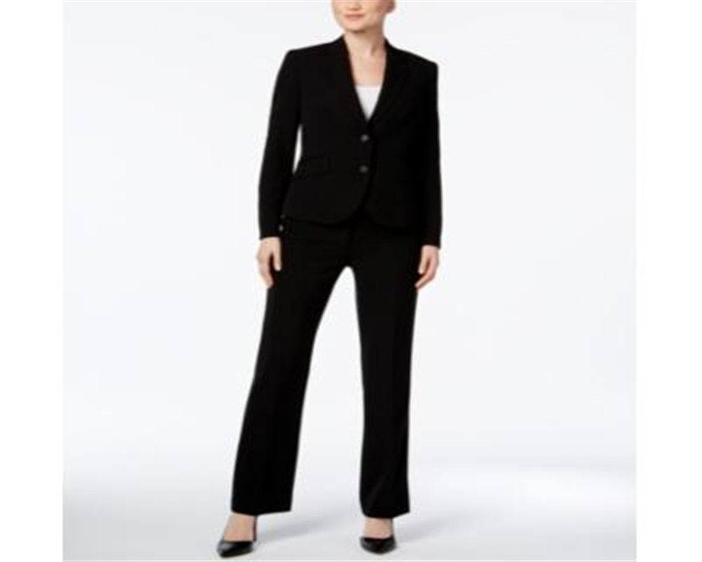 Anne Klein Women's Executive Collection 3 Pc Pants and Skirt Suit Set Black Size 2
