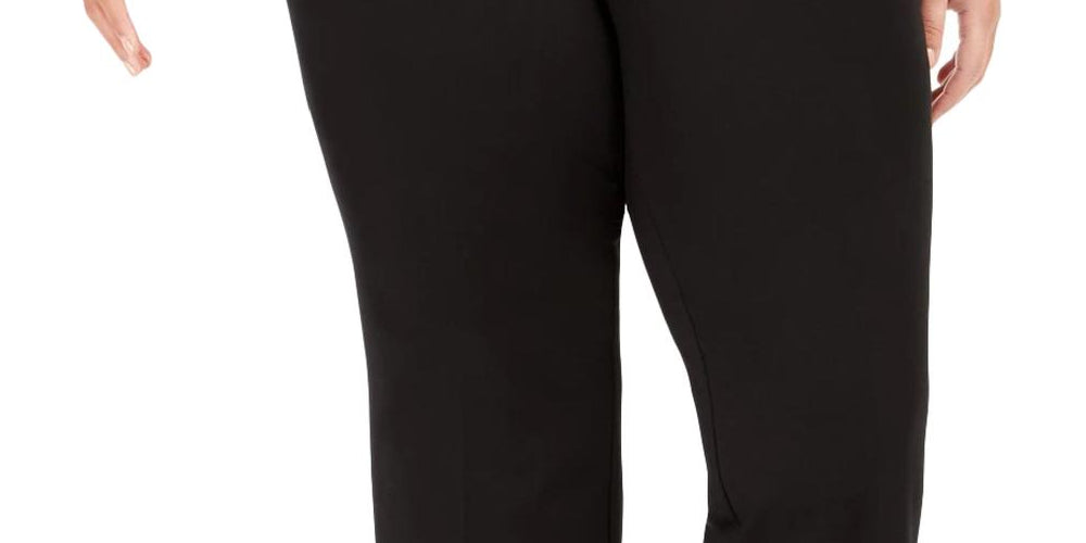 Kasper Women's Plus Size Pull-on Compression-Waist Pants Black Size 14w