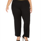 Kasper Women's Plus Size Pull-on Compression-Waist Pants Black Size 14w