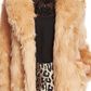 Vince Camuto Women's Shaggy Faux Fur Coat Brown Size XS