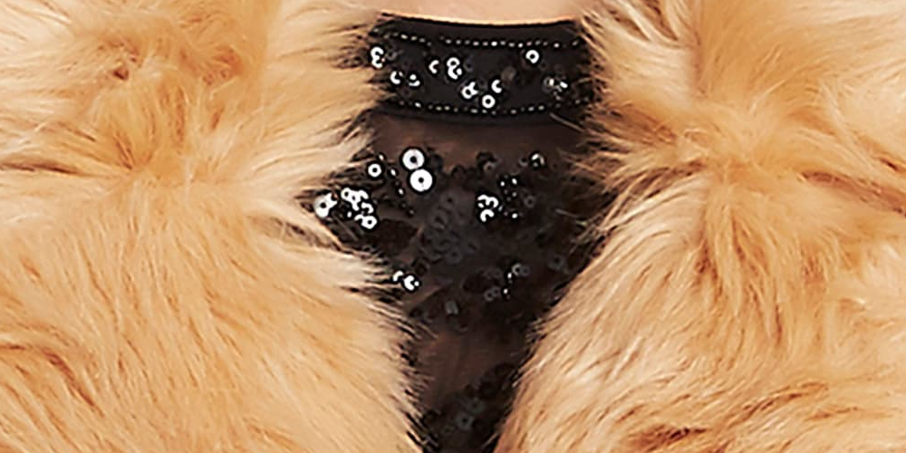 Vince Camuto Women's Shaggy Faux Fur Coat Brown Size XS
