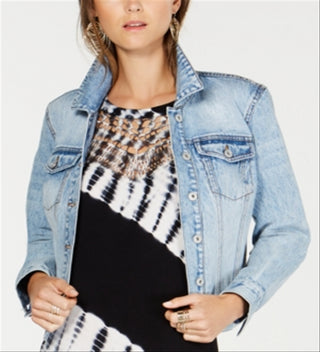 INC Women's Button Down Jacket Blue Size XL