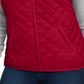 Karen Scott Women's Petite Quilted Puffer Vest  New Red Amore  Size Petite L