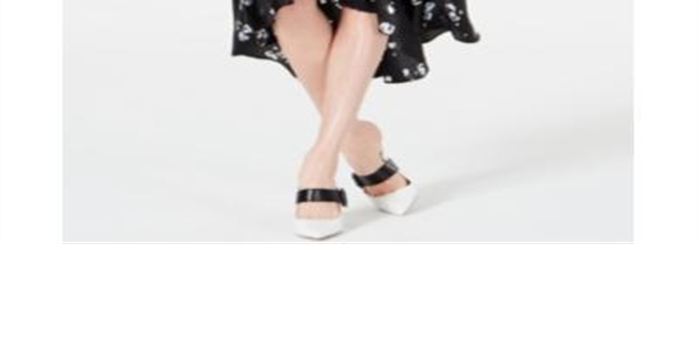 ALFANI Women's  Floral Below the Knee Hi-Lo Skirt  Black Size 8