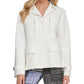 DKNY Women's Jacket  Button-Front Utility Ivory Size Large
