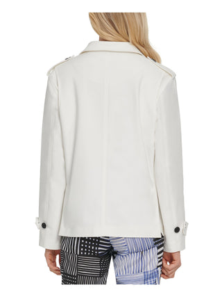 DKNY Women's Jacket  Button-Front Utility Ivory Size Large