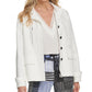 DKNY Women's Jacket  Button-Front Utility Ivory Size Large